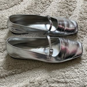 Zara silver maryjanes
